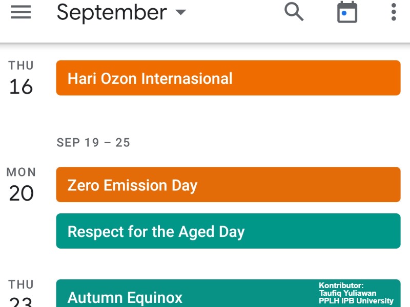Panduan Aktivasi Kalender Digital Peringatan Hari-hari Lingkungan PPLH IPB