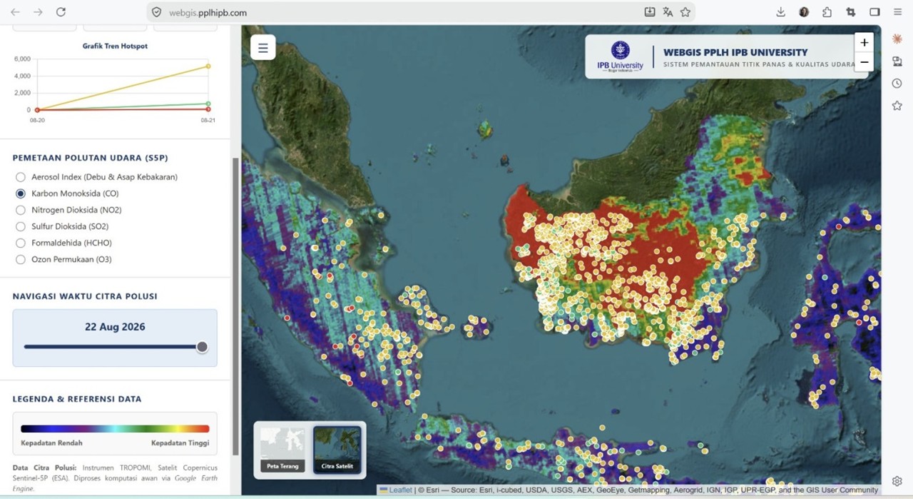 PPLH IPB University Kembangkan Sistem Pemantauan Kualitas Udara Dampak Karhutla secara Near-Real Time